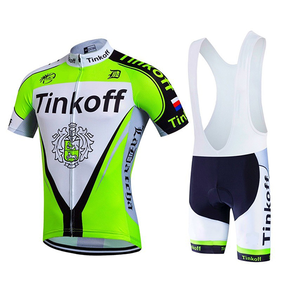 2017 Maillot Tinkoff Tirantes Mangas Cortas verde